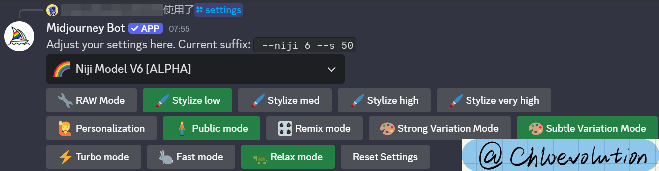 midjourney-settings